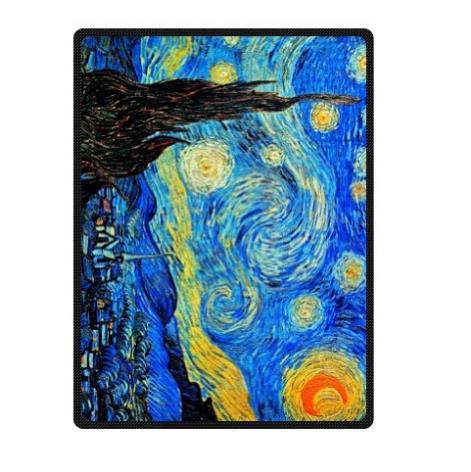 ?          ְ  õ  120 X 200 CM U50-93/ Custom Van Gogh Art Starry Night Pattern Decoration Best Funny Stylish Blanket 1